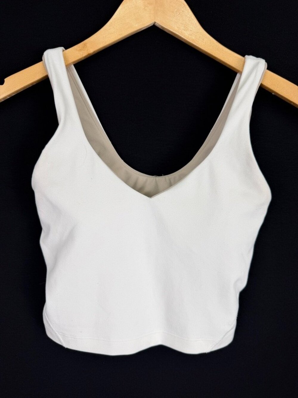 Lululemon Align Tank Top White Built In Sports Bra Crop Camisole Size 4